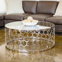 Table basse de luxe / Ensembles de meubles de salon / Tables à manger en métal, style européen, écologique et moderne