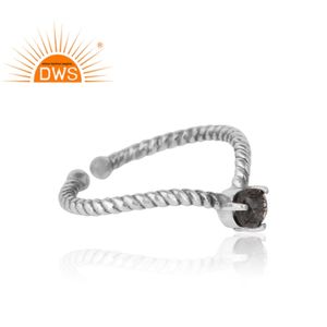 แหวนพลอยสีดำรุ่นใหม่ทำด้วยมือแหวนเงินสเตอลิง925ออกซิไดซ์เครื่องประดับคอลเลกชันที่น่าสนใจ - Product Image 6