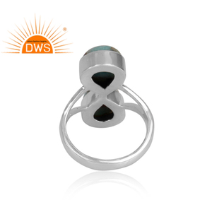 ทองแดง Amazonite แหวนพลอยเทอร์ควอยซ์ผู้ผลิต925เงินสเตอร์ลิงผู้หญิงเครื่องประดับแหวนผู้ผลิต - Product Image 4