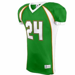 Matériel personnalisé sergé maille adulte football américain pratique maillot impression numérique à manches courtes imprimé uniforme pour hommes - Product Image 5