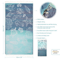 Serviette de plage turque extra Large avec pompon, grande couverture de bain pour la piscine, charette, Yoga, bois bio, 2020