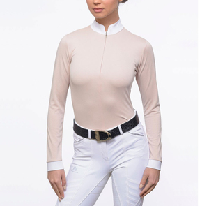 Chemises de vêtements équestres de haute qualité conçues pour des performances de confort en selle Chemises de spectacle d'équitation équestre Couche de base - Product Image 4