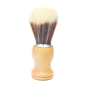 Los hombres de la brocha de afeitar con mango de madera pura grande de pelo de Nylon suave cara - Product Image 1