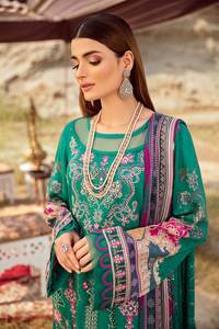 Vêtements de fête en lin brodé de haute qualité pour femmes, costumes shalwar kameez, vêtements indiens et pakistanais - Product Image 5