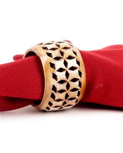 Rond de serviette en métal et vadrouille circulaire fait à la main avec des articles d'hôtel de la meilleure qualité anneau de serviette maison et cuisine - Product Image 6