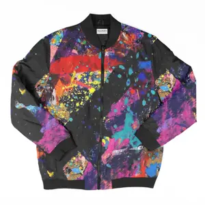 OEM Hersteller von Splash Colour ful Pattern Print Herren/Damen Bomber jacke von Pace Sports