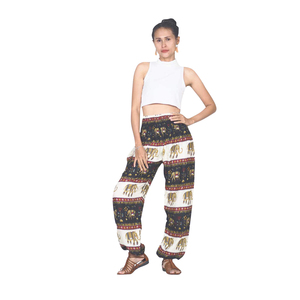 Napat Clothing Royal Elephant women Harem Pants in Black PP0004 020024 01 ready to ship - Product Image 1