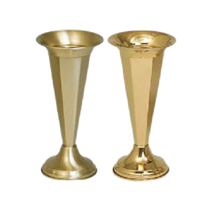 Modern Metal Flower Pot <b>Set</b> of 2 Different Sizes & Shapes Brass/Aluminium Wedding Home Decorative <b>Vase</b> - Product Image 2