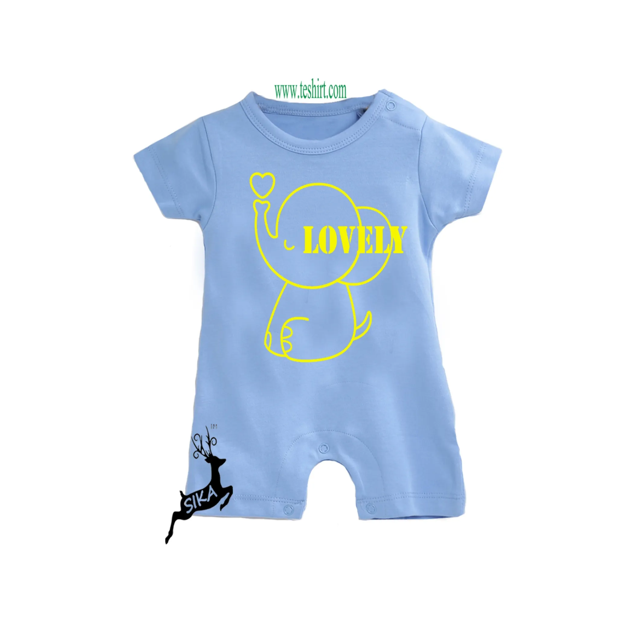 Cheap Custom Designer 100% Organic Cotton Blank Baby Items Onesie