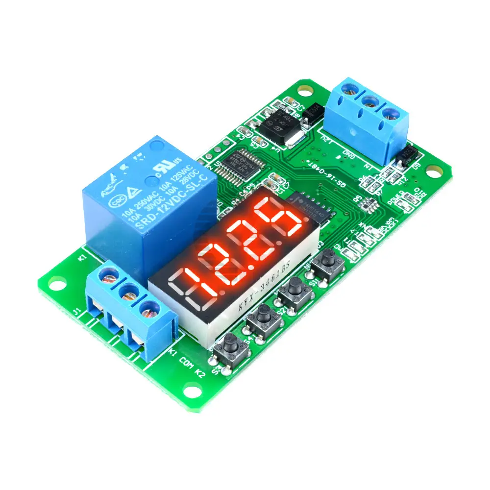 18 Functies Tijdrelais 5V 12V CE030 Timing Timer Relais Plc Cyclus Timer Schakelaar Digitale Led display Voor Led Licht