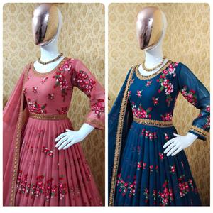 Nuevo Vestido Largo Anarkali de Diseñador Indio Pakistaní, Bordado en Georgette, Salwar Kameez para Bodas y Fiestas, Mayorista de Vestidos Salwar - Product Image 5