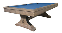 Mesa de Billar de Madera Sólida de Caoba y Teca Hecha en Indonesia, de 9/8/7 pies, Moderna, Personalizada, con Base de Pizarra y Bolsillos de Cuero, en Oferta