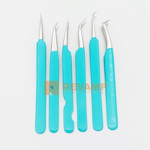 Extensiones de pestañas con punta de fibra de acero inoxidable sostenible con logotipo personalizado, pinzas para pestañas voluminosas, herramienta de belleza probada a mano - Product Image 2