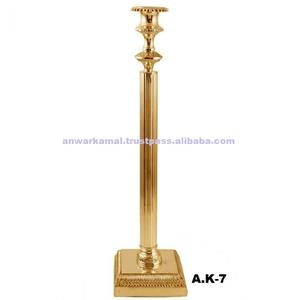 เชิงเทียนทองเหลืองโบราณที่วางเทียนตกแต่งเชิงเทียนสำหรับงานเลี้ยงอาหารค่ำงานแต่งงาน - Product Image 1