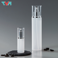 Bouteilles cosmétiques rondes en PETG de 30 ml à 200 ml avec bouchon en PMMA/ABS et pulvérisateur à pompe en PP pour lotion, soin de la peau, sérum, shampoing, masque facial (série JNPC)