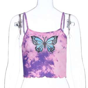 Top corto con diseño de mariposa para mujer, Top corto con diseño OEM personalizado, precio barato - Product Image 6