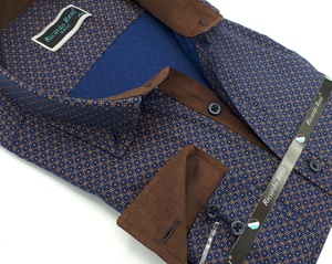 Camisas Casuales Estampadas con Flores Hechas en Turquía para Hombre, Manga Larga, Tela Popelina Transpirable, Secado Rápido y Ecológica, Temporada de Primavera - Product Image 2