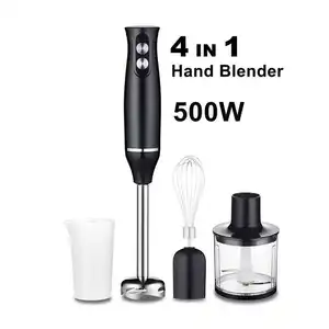 500W 4 In 1 Led Light Hand Stick Blender Keukenmachine Kindje Blender Elektrische Staafmixer