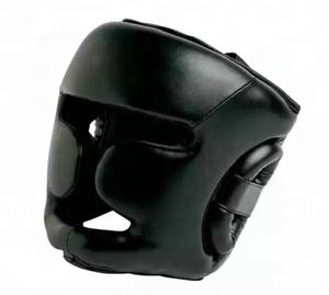 Protector de casco MMA Kick Boxing Head Guard Face Pattern Casco de cuero para artes marciales y boxeo - Product Image 2