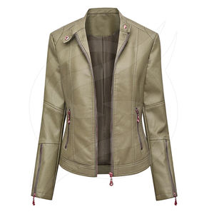 Blouson en cuir PU femme, de haute qualité, à la mode, vêtement d'hiver personnalisé - Product Image 5