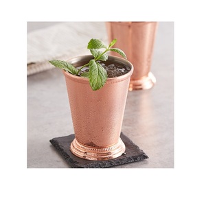 Alta calidad nuevo diseño indio 304 Acero inoxidable Moscow Mule Mint Julep Mojito Cup latón espejo plata respetuoso con el medio ambiente tazas de fiesta - Product Image 6