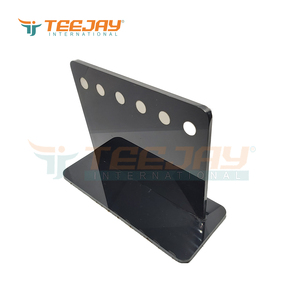 Black Magnetic <b>Acrylic</b> Tweezer Display Stand for 6 tweezers with Customized logo Eyelash Eyebrow Tweezer display stand - Product Image 2