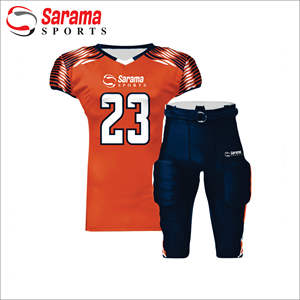 พิมพ์ที่กำหนดเอง Sublimated แผ่นอเมริกันฟุตบอลเครื่องแบบสำหรับทีมชุดออกแบบโลโก้ฟรีอเมริกัน - Product Image 3