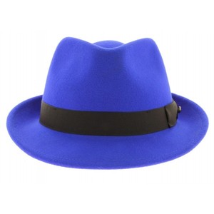 Nuevo diseñador al por mayor sombreros Fedora para hombres y mujeres de dos tonos de ala lana de ala ancha de invierno sombrero de soldado - Product Image 1