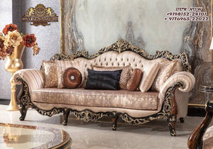 Conjunto de sofás clásicos de 8 plazas para sala de estar, muebles de diseño de madera tallada a mano, aspecto antiguo europeo - Product Image 3