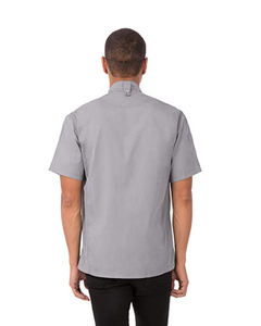 Uniforme de chef con botones para hotel, abrigo de chef de media manga - Product Image 2