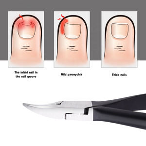 Cortadora de cutículas de acero inoxidable, cortadora de cutículas de color negro con pinza afilada - Product Image 4