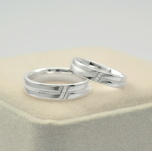 Anillos de compromiso románticos de sentimientos profundos Plata de Ley 925 para bodas y aniversarios de Taiwán - Product Image 1