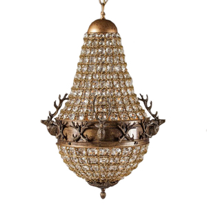 Candelabro de cristal dorado de alta calidad para decoración del hogar, moderno candelabro con cuentas para sala de estar/VILLA, vestíbulo, al mejor precio - Product Image 4