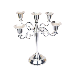 High Quality Aluminium <b>Candelabra</b> Newest Design 4 Arms Silver Color <b>Candelabra</b> For Home Hotel And Restaurant Use - Product Image 4