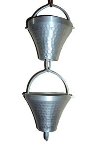 Chaînes de pluie en cuivre, tasse à fleurs suspendue, chaînes - Product Image 5