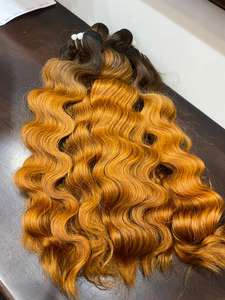 Tendance chaude couleur orange cheveux ondulés soyeux et lisses vietnamien cheveux bruts de haute qualité - Product Image 5