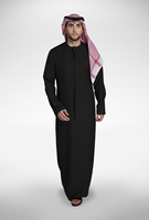 Gros Jubbah vêtements islamiques saoudien arabe Daffah thobe pour hommes musulmans