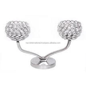 Candelabro votivo de cristal de aluminio hecho a mano, decoración del hogar de 3 brazos, impresión personalizada para Pascua - Product Image 6