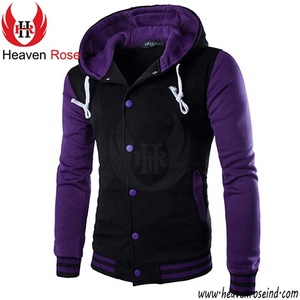 Chaquetas de béisbol Varsity de manga larga para hombre, tu propio estilo, ropa deportiva a rayas con empalme, sudaderas con capucha para adultos, chaqueta Varsity de invierno - Product Image 3