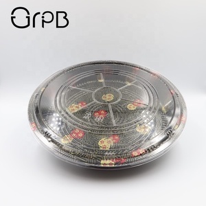 PS disposable food sushi plate round tray packaging boxes