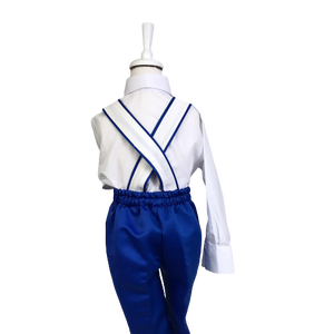 Vente en gros de jupe salopette bleue de première qualité, vêtements tricotés de printemps pour garçons, vêtements de Boutique modernes pour enfants - Product Image 4