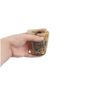 Customized horn shot glass logo and hot sale beer win drink party glass and new style horn design piece