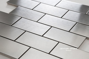 Thép Không Gỉ 2X4 Gạch Mô Hình Bếp Trở Splash Gạch Mosaic - Product Image 4