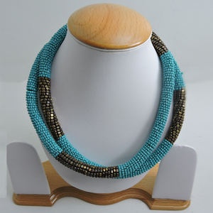 Cuerda bordada cubierta con metal primavera mujer Collar Cuentas para joyería hacer cristales piedras curativas - Product Image 3