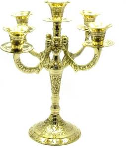 FULL ENGRAVED <b>CANDLE</b> HOLDER <b>RED</b> CRYSTAL CHANDELIER BRASSWORLD INDIA - Product Image 3