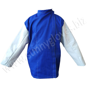 Vestes en cuir de soudage pour hommes avec col fabriquées au Pakistan - Product Image 6