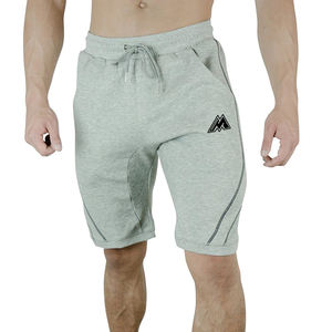 Summer Male Jogger Shorts Elastic Waist Knee Length Sportswear Casual Cotton Fitness Gym Workout Sweatpants 100% Cotton Solid - Product Image 1