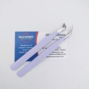 Pinzas de pestañas profesionales de alta calidad con punta puntiaguda de volumen de etiqueta privada de acero inoxidable sostenible - Product Image 2