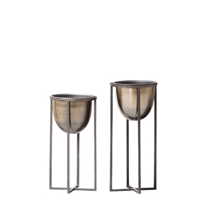 Decorative Copper <b>Metal</b> Planter With <b>Stand</b> for Indoor and Outdoor <b>Plants</b> Manufacturer Indian Factory - Product Image 4