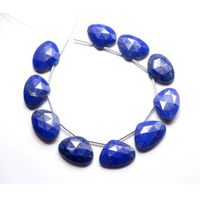 Cuentas de lapislázuli facetadas azules/plateadas de grado AAA hechas a mano 14x19mm piedras preciosas sueltas para hacer joyas collar/brazalete Natural